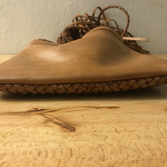 BRAIDED TASSLE LEATHER PURSE HANDMADE BAG WOVEN MADE IN MOROCCO WESTERN - Picture 12 of 14